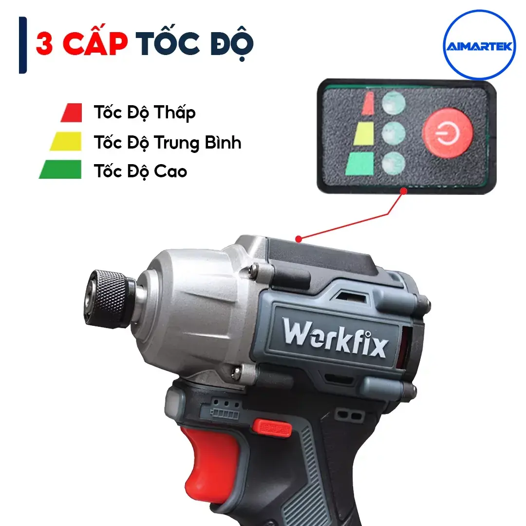 Ba cấp tốc độ máy chuyên vít WORKFIX