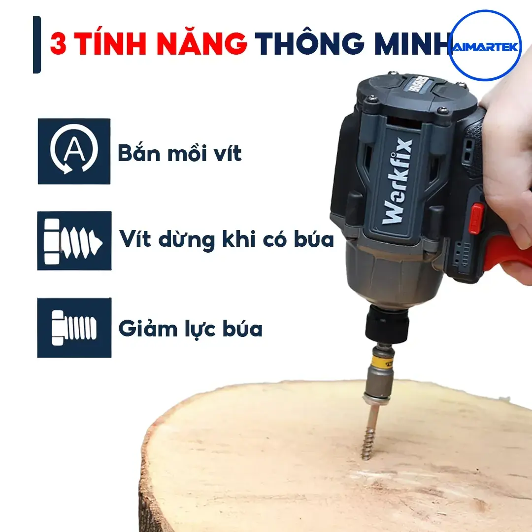 Ba tính năng thông minh của máy chuyên vít WORKFIX