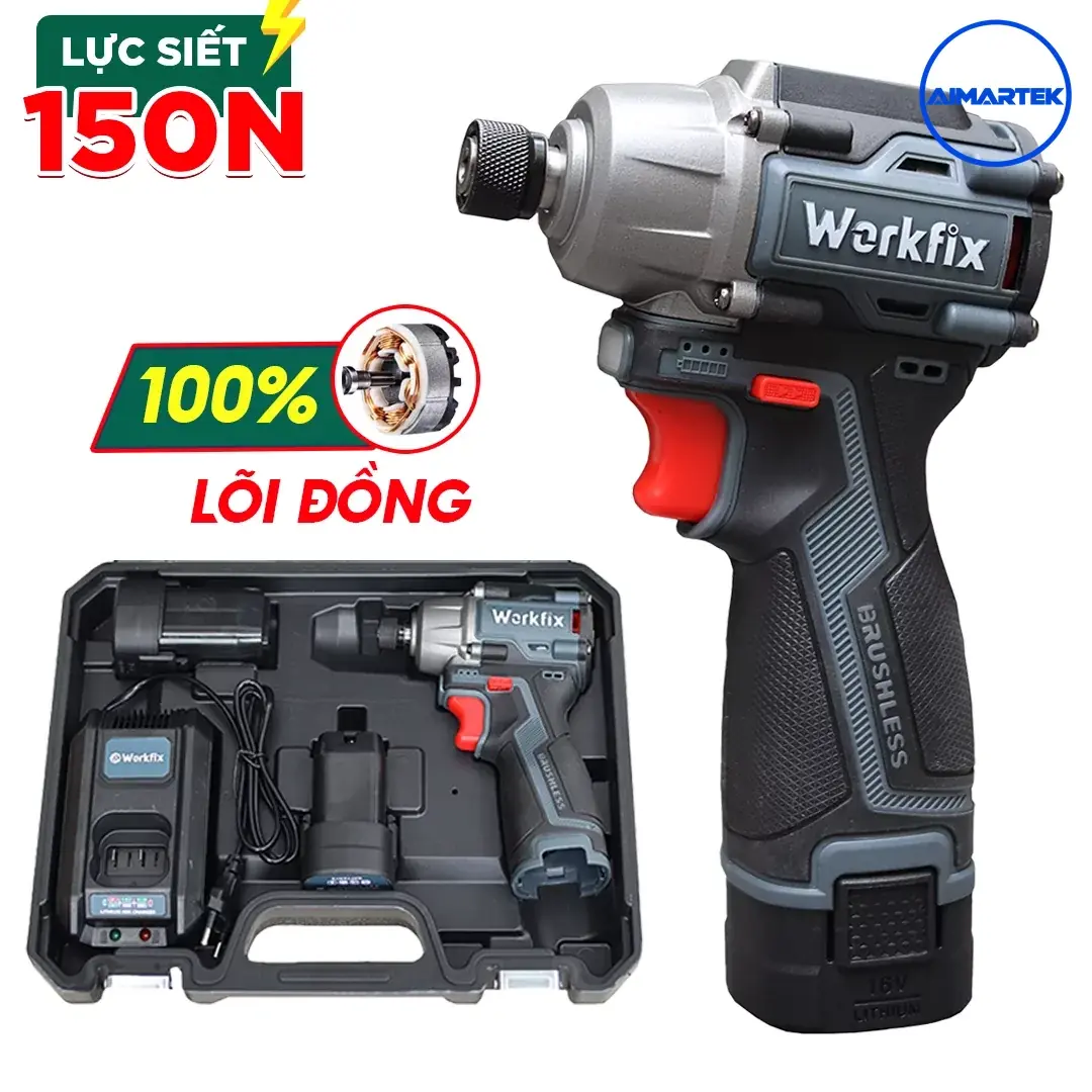 Bộ máy chuyên vít WORKFIX WF-SD150PRO kèm phụ kiện