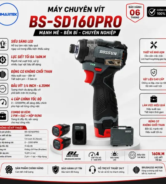Máy chuyên vít BOSSUN BS-SD160PRO