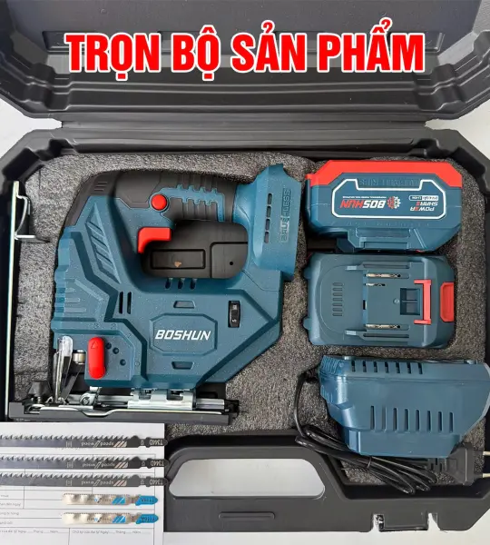 MÁY CƯA LỌNG PIN BOSHUN BS-CJS06BL – 21V BRUSHLESS, 6 CẤP TỐC ĐỘ, CẮT GỖ – NHÔM – THÉP MỀM
