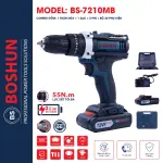MÁY KHOAN PIN BOSSUN BS-ID1072VF 55NM – 3 CHỨC NĂNG KHOAN, BÚA, BẮT VÍT