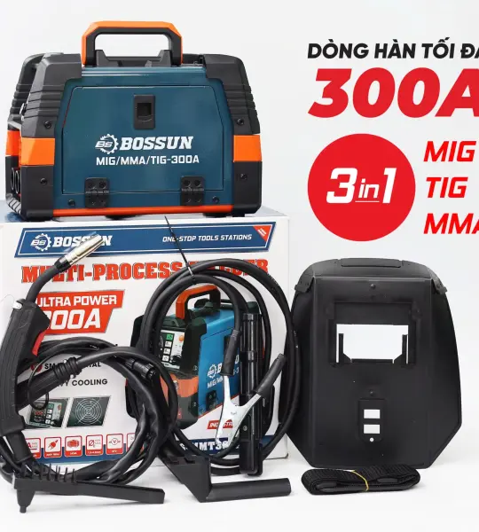 Máy Hàn BOSSUN BS-MMT300A – 3 Chức Năng MIG, Hàn Que MMA, Lift TIG – Dòng Hàn 300A
