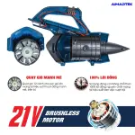 MÁY THỔI LÁ BOSHUN BS-RB680 850W – BRUSHLESS, 21V, 2 TỐC ĐỘ, LƯU LƯỢNG GIÓ 680M³/H