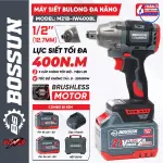 Máy Siết Bulong Pin BOSSUN M21B-IW400BL – Lực Siết 400Nm, Động Cơ Brushless