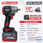 Máy Siết Bulong Pin BOSSUN M21B-IW400BL – Lực Siết 400Nm, Động Cơ Brushless