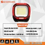 Đèn LED STARKER SK-LD136GR – 136 LED, Pin Lithium 5400mAh, Chân Xoay 180°