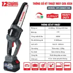 MÁY CƯA XÍCH PIN 8 INCH WORKFIX WF-CS0801XBL – KHÔNG CHỔI THAN, TRA NHỚT TỰ ĐỘNG