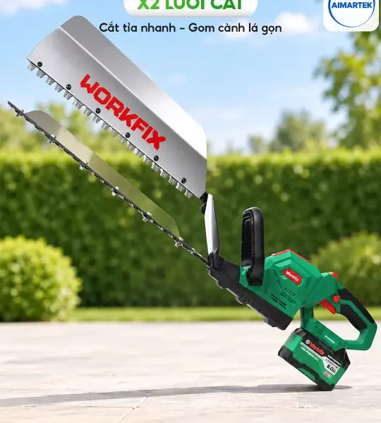 Máy Cắt Tỉa Hàng Rào WORKFIX WF-HT520PRO 21V | AIMARTEK