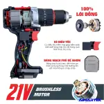 MÁY KHOAN WORKFIX WF-ID1395N 21V – BRUSHLESS, LỰC SIẾT 95NM, 3 CHỨC NĂNG