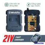 MÁY KHOAN WORKFIX WF-ID1395N 21V – BRUSHLESS, LỰC SIẾT 95NM, 3 CHỨC NĂNG
