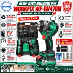 MÁY SIẾT BULONG WORKFIX WF-IW470BL – 470N.M, BRUSHLESS, ĐẦU 2 TRONG 1, PIN 21V