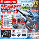 Máy Rửa Xe Pin WORKFIX WF-PW3820BL 305W 60 Bar