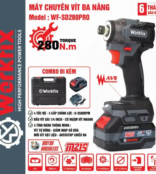 Máy Chuyên Vít WORKFIX WF-SD280PRO