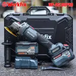 Máy mài góc pin WORKFIX WF-AG100ATC 21V – Brushless, 3 tốc độ, Anti-Kickback