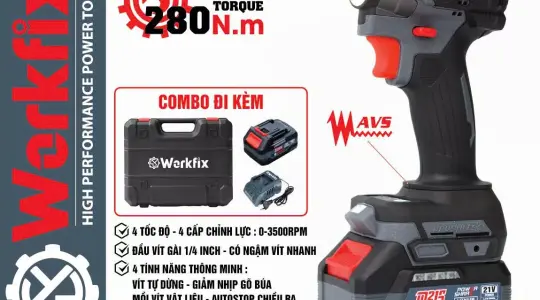 Hướng dẫn sử dụng và bảo dưỡng Máy chuyên vít WORKFIX WF-SD280PRO 21V 280Nm