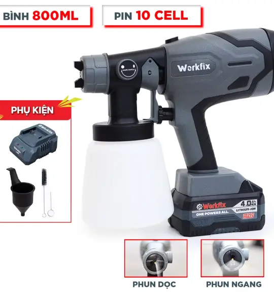 MÁY PHUN SƠN BOSSUN BS-SG800ML 800W – PHUN SƠN NHANH, ĐỀU, MỊN